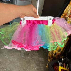 Colorful Rainbow Tulle Toddler Skirt